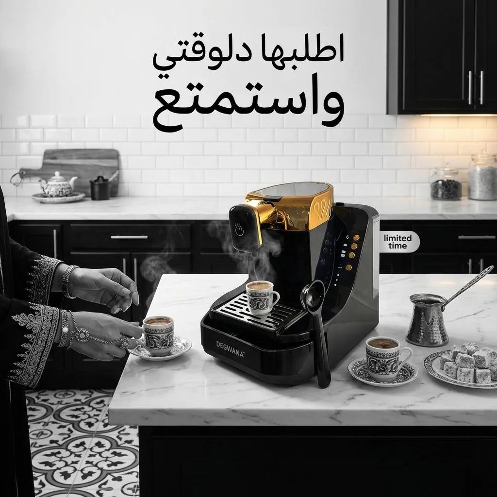 ماكينة قهوة تركية أوتوماتيك - تحضير فوري بضغطة زر | 3 أحجام
